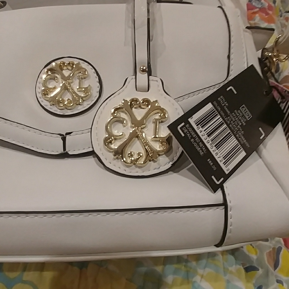 NOT NEW - Christian Lacroix White Handbag with Gold Accents… in good condition - Picture 5 of 8